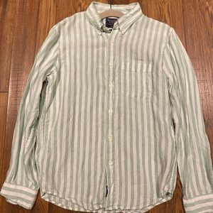 Abercrombie and Fitch Striped Linen Button down